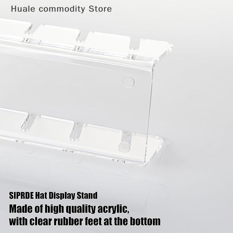 7-Holes Baseball Cap Display Rack Durable Clear Acrylic Hat Holder for Home Closet Storage Organization Stores Decoration