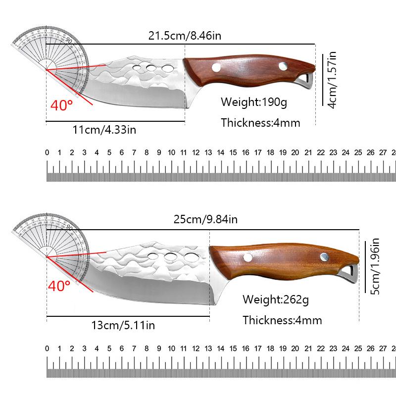 Handmade Forged Butcher Knife Kitchen Chef Cleaver Outdoors Fishing Utility Knife Meat Vegetable Cutting Boning Knife