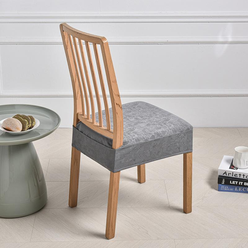 Elastic Square Chair Cover Waterproof PU Leather Home Dining Chair Seat Cover Decor Dust Slipcover Stool Cushion Removable