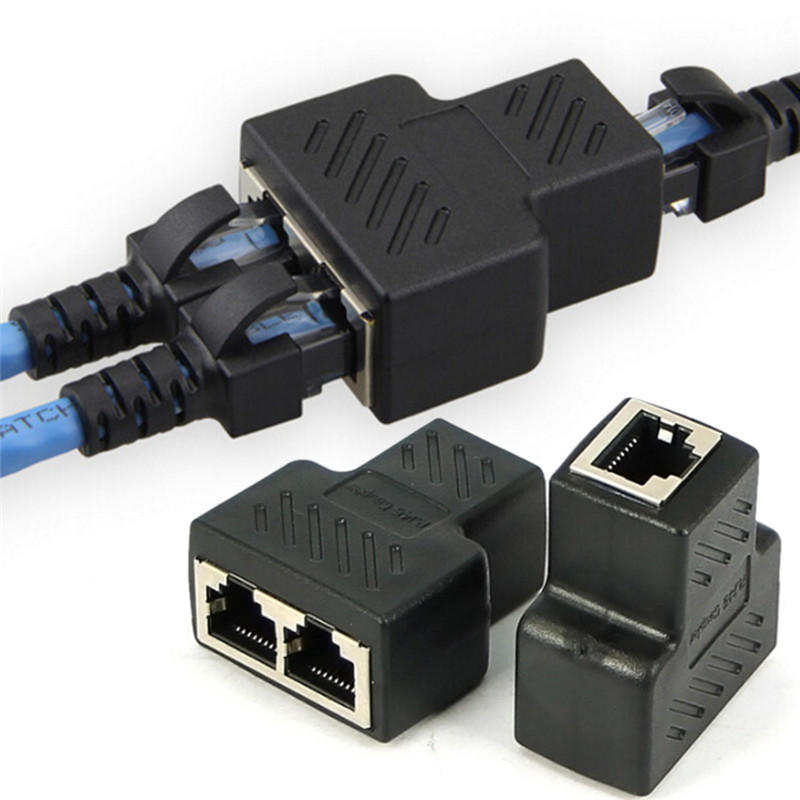 1 к 2 способам Сетевой кабель Ethernet RJ45 Разветвитель-коннектор Адаптеры