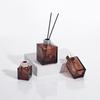 Square Glass Aroma Diffuser Bottle, Frosted 100ml, High-Quality Empty Bottle for Hotel Fragrances.