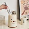Plastic Round Cutlery Storage Organizer Detachable Utensil Holder Chopstick Cage  for Home