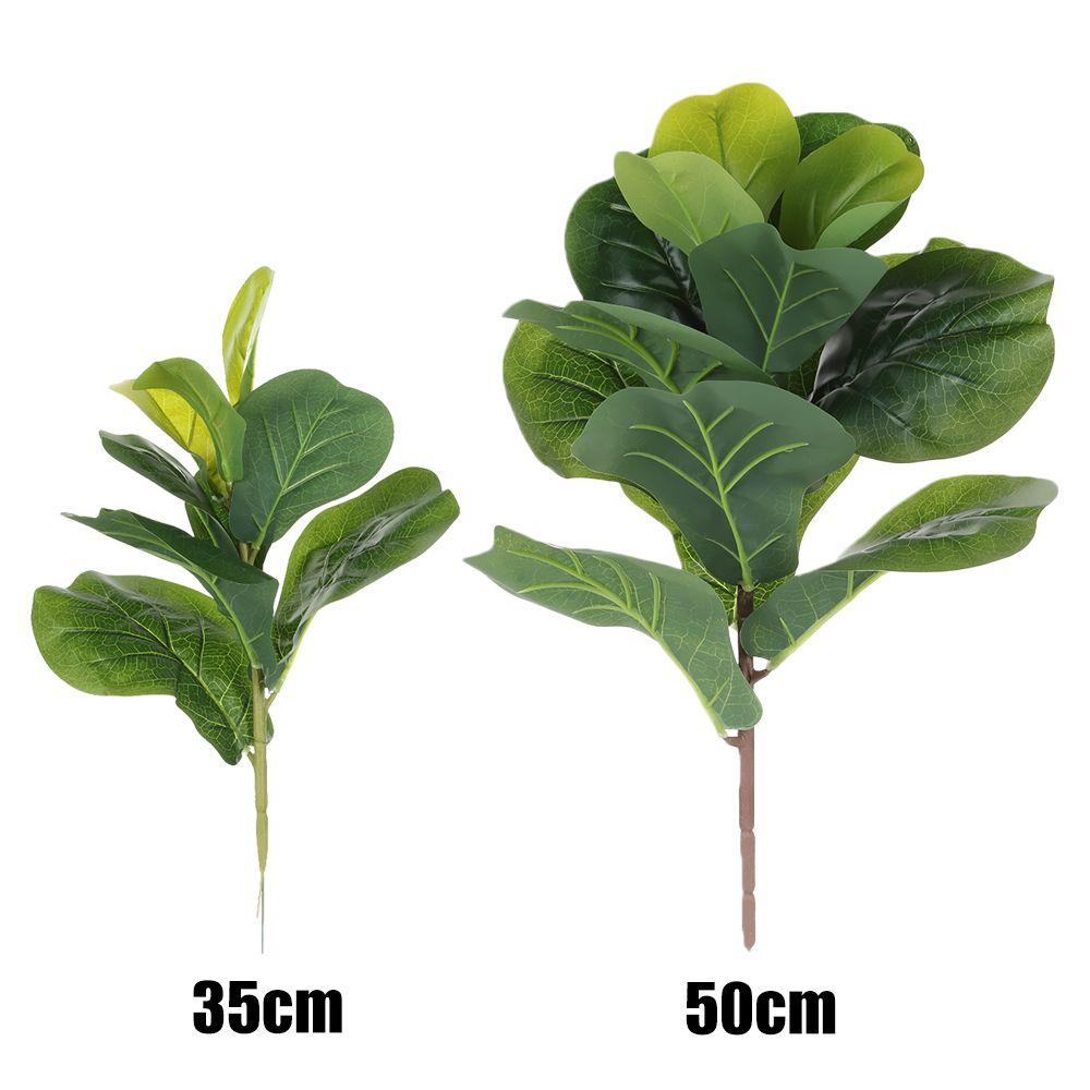 Gift Home Decoration Courtyard Ornament Fake Plants Faux Leaves Artificial Ficus Branch Lifelike Greenery