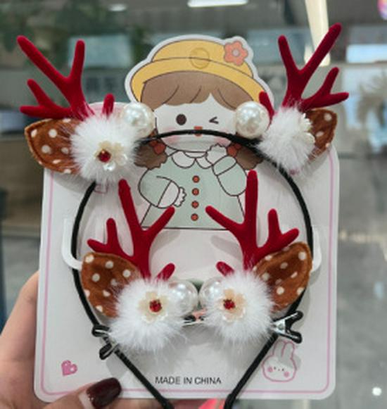 Serre-tête à bois de Noël pour enfants - Accessoire festif pour les fêtes