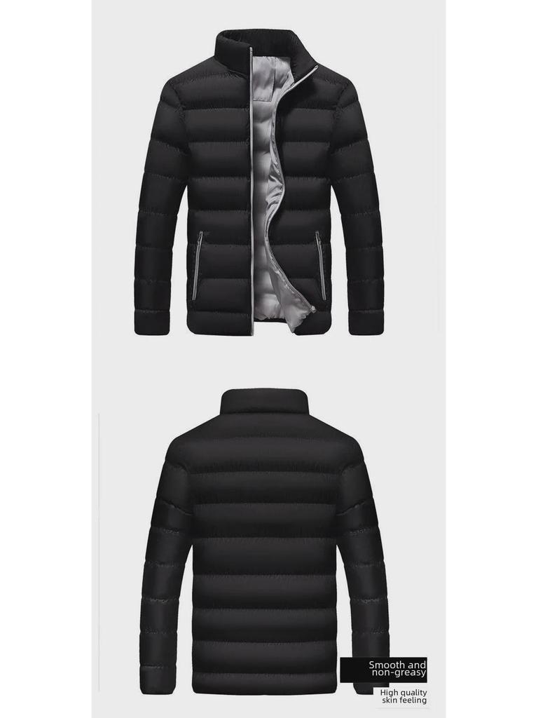 Men's Winter Stand Collar Down Cotton Running Jacket 2023