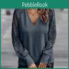 Fashion Gmxia Womens Autumn Casual Winter Color Print Long Sleeve Vneck Blouses Shirts