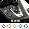 Top Suede For BMW F30 F34 (2013-2018) F36 (2014-2019) Gear Shift Panel Trim Frame Sticker Anti Scratch Car Interior Accessory