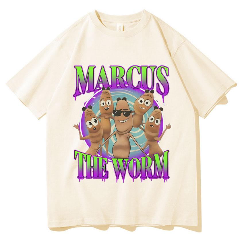 

Funny Marcus Worm Men and Women Harajuku Hip-hop O-neck T-shirt, Fashionable and Casual Summer Print 100% Pure Cotton T-shirt 4XL