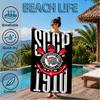 Sport Club Football Crest Printed Microfiber Beach Towel, Soft And Absorbent, Quick-Dry, Ideal for Summer Travel, Beach Essential, Swimming Pool