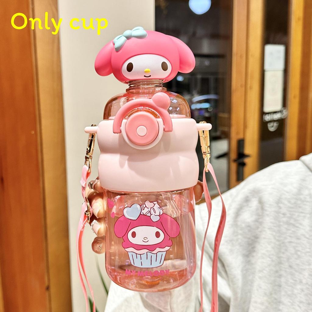Sanrio Melody Tritan Reusable Straw Water Bottle With Leakproof Seal For Kids And Adults