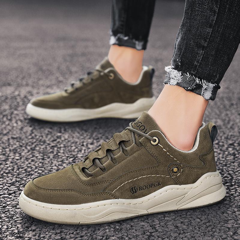 

Замшевая прострочка, мужская повседневная обувь, роскошные туфли на шнуровке для мужчин, нескользящие мужские кроссовки, резиновая подошва, рабочая обувь из парусины 44 армия зеленый