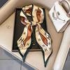 Art French Polka Dot Long Silk Scarf Femininity Versatile High Sense Spring and Autumn New with Shirt Scarf Belt