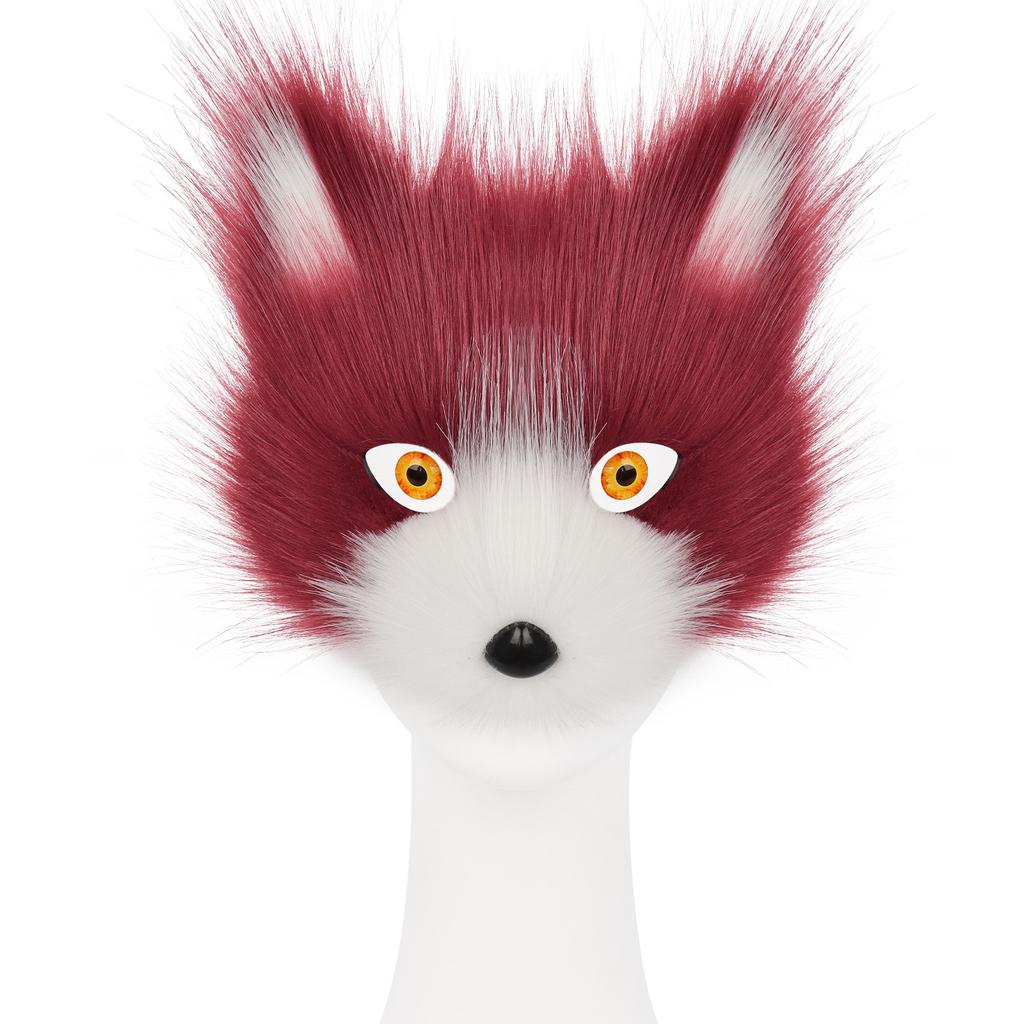 Halloween Series Anti-fox Fur Cat Fox Half Face Mask with Eyes Cosplay Cat Face Mask Accessories