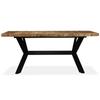 VidaXL Table de salle à manger Bois de manguier solide et Acier 180 cm