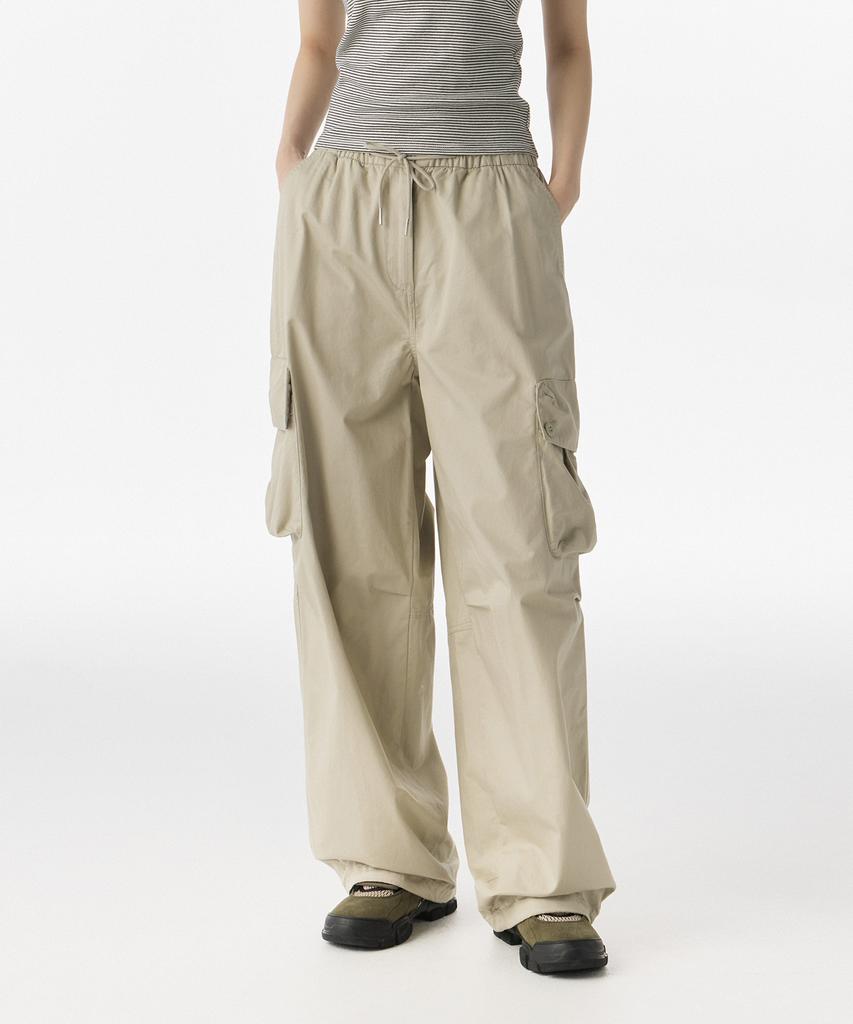 MUSINSA STANDARD WOMAN Women'S Cotton Parachute Cargo Pants [Light Beige]