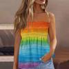 Damskie Topy Eleganckie Casualowe Bluzki Bez Rękawów Top Tube Dla Kobiet, Uroczy Seksowny T-shirt Bez Rękawów z Nadrukiem Odkrywający Ramiona