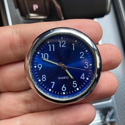 Car Dashboard Clock with Luminous Dial - Mini Zinc Alloy Auto Quartz Clock for Interior Car Accessories (4cm)