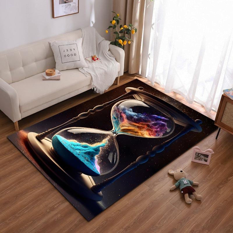 

Hourglass Galaxy Design Carpet with Cosmic Colors, Modern Living Room Rug Suitable for use as an anti-slip for living room bedroom sofas 40x60cm( 15x23in )