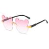 Kids Sun Sunglasses Bear Shape Children Glasses Cartoon Rimless UV400 Child Eyeglasses Outdoor Anti-Glare Girls Boys Sunglasses