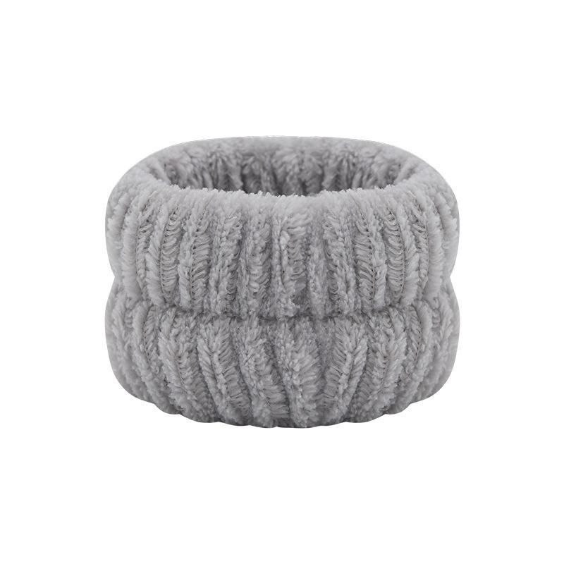 Moisture-Proof Facial Care Set: Bow Headband, Waterproof Wristbands, Hair Tie.