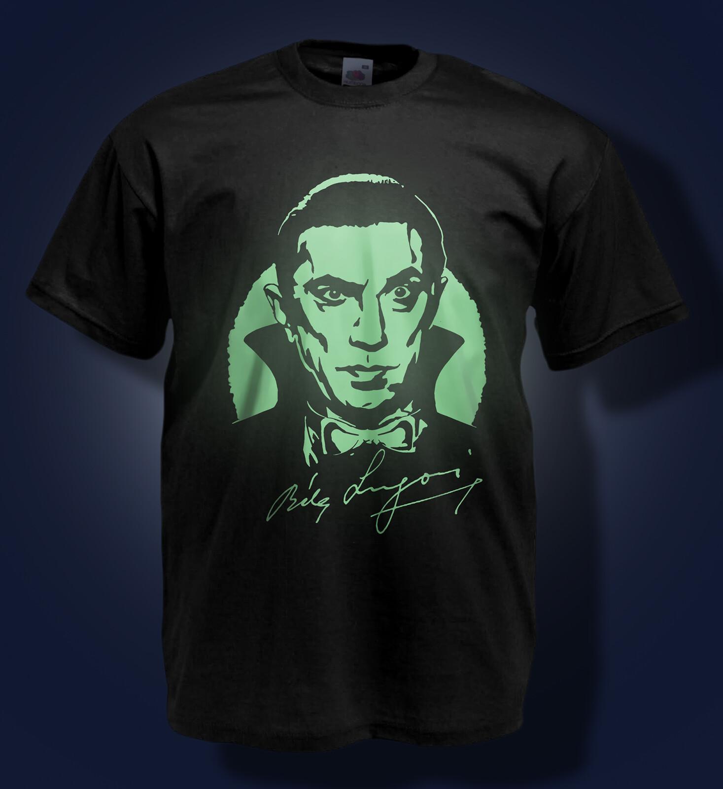 Halloween 100% Cotton T-shirt Mens Tees Top - Glow in the Dark - BELA LUGOSI - Dracula - Vintage Horror 2XL