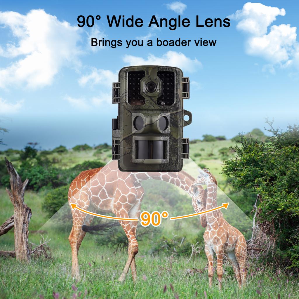 4K Trail Camera 16MP Wildlife Scouting Camera Tracking Camera with 2.0 Inch   Color Screen PIR Sensors 0.5s Trigger Time Supports Infrared Night Vis
