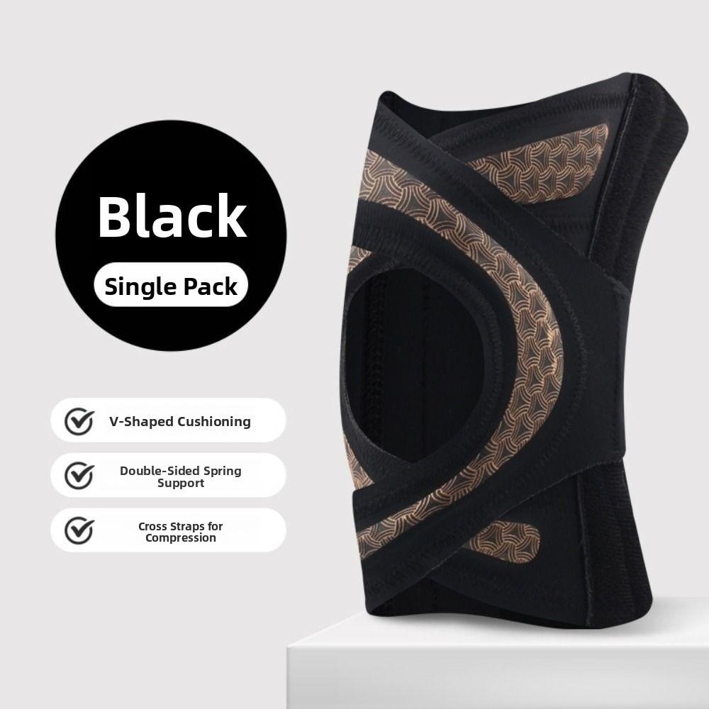 Cross Strap Knee Support Brace Thin Design Fixed Patella Sleeve Sports Knee Pads  Sports Protection