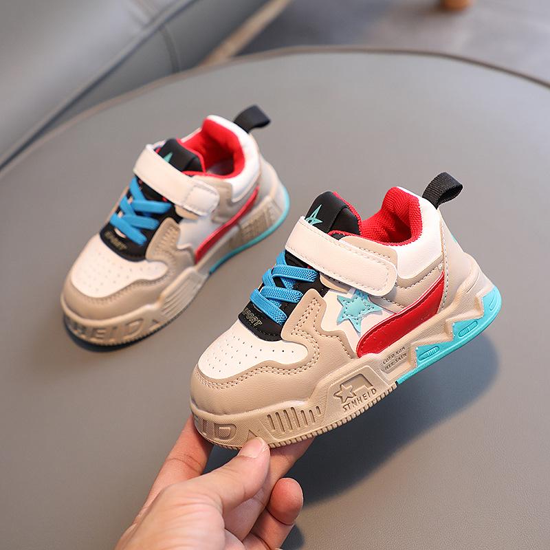2026 Spring Soft Sole Non-Slip Leather Sneakers for Boys and Girls, Baby Casual Sports Shoes