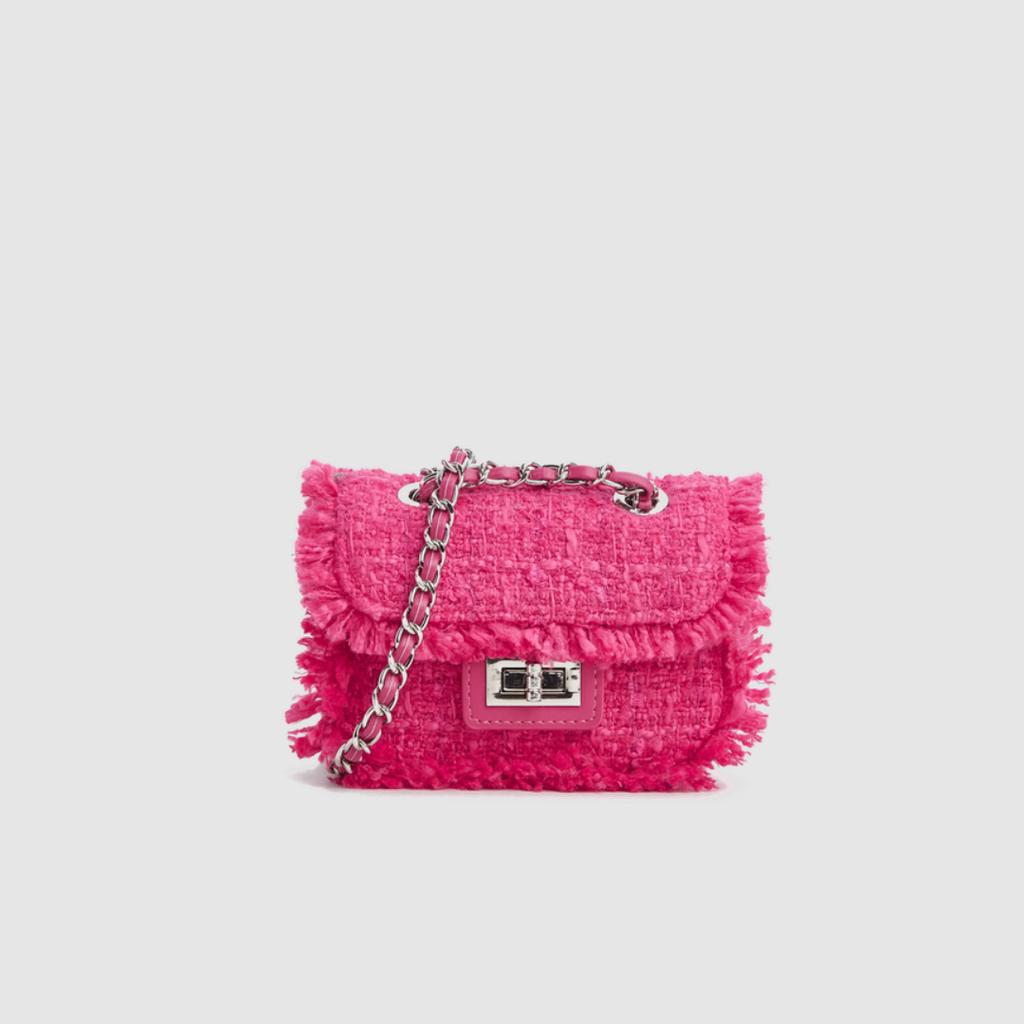 New women's accessories trend cloth shoulder bag rose red Length 16cm wide 5cm high 9cm