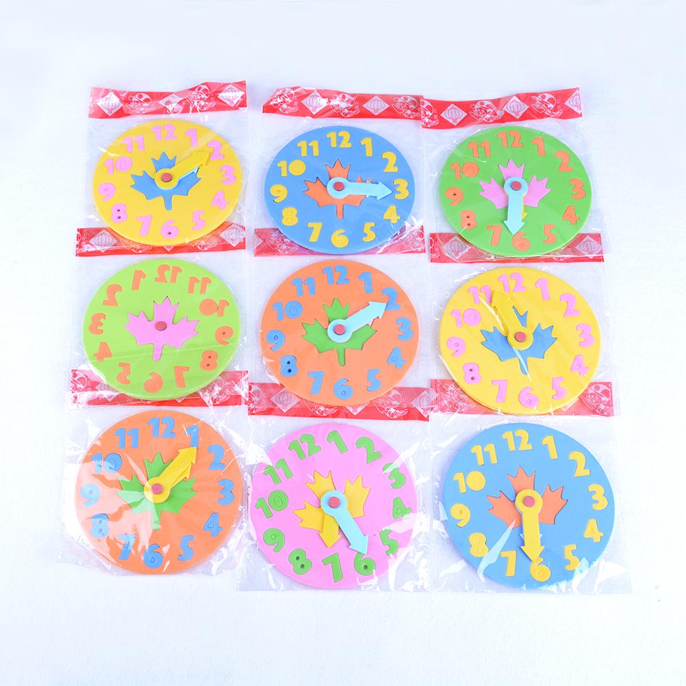 Cute Eva Foam Number Clock Time Jigsaw Puzzle Kids Learning Toy,
