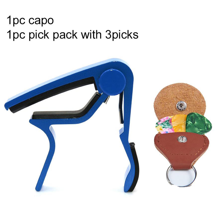 1 Stück Gitarren-Capo mit Paddel-Tasche für Akustik-E-Gitarre Einhand-Capos Mehrfarbiges Instrumenten-Gitarrenzubehör TMZ