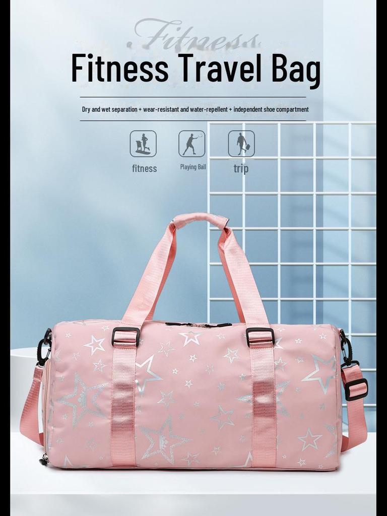 Spacious Travel Bag with Shoe Compartment and Wet/Dry Separation, Hand-Carry Sports & Leisure Design.