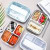 Multi-Compartment Stainless Steel Bento Box - No Flavor Mixing, Microwave Safe, Ideal for Students and Office Workers, Portable Lunch Solution