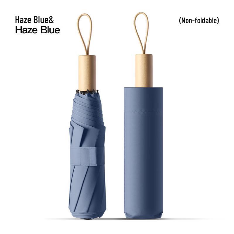 Nanjiao Wooden Handle 8-Rib Three-Fold Sun/Rain Umbrella