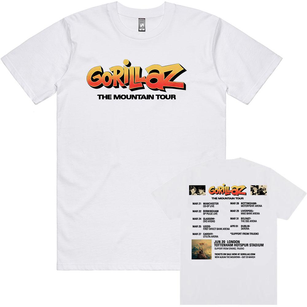 Gorillaz The Mountain Tour 2026 T-shirt Short Sleeve Loose Men/Women Tshirts Fashion Loose Unisex Streetwear Hip Hop Clothes