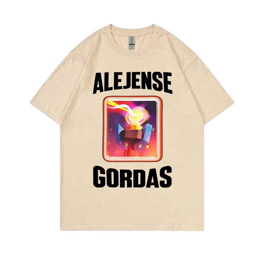 

Alejense Gordas Meme T-shirt Men Women Kawaii Joke Humor Gift for Him and Her Cute Memes T-shirts Oversized Pure Cotton T Shirt M
