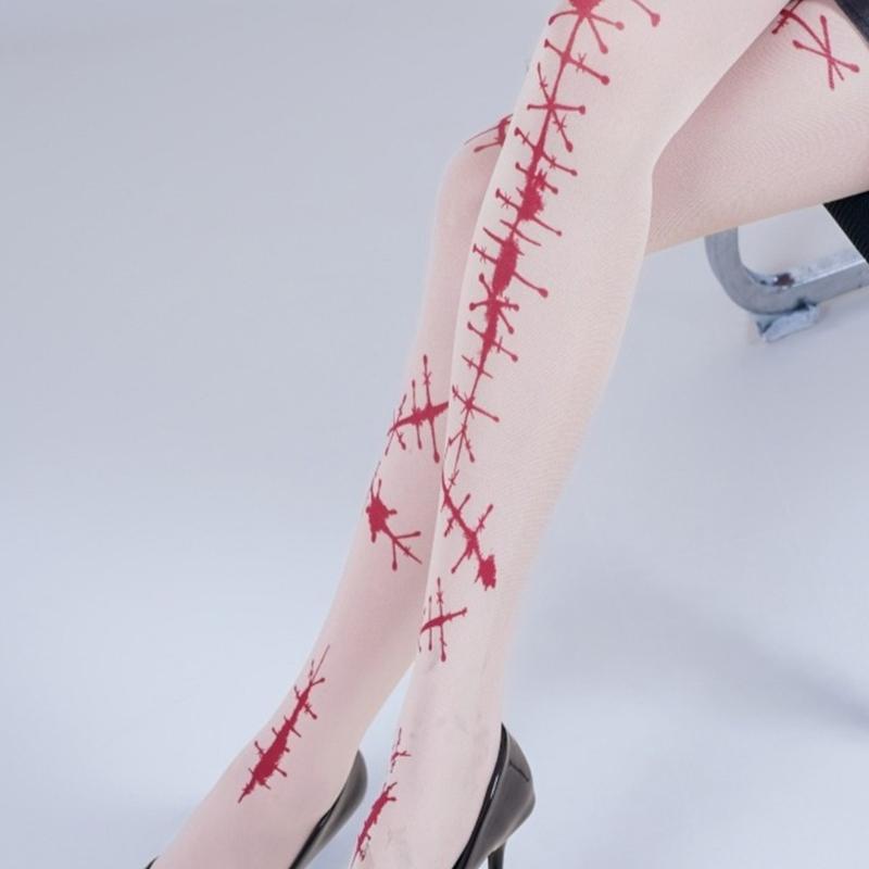 Halloween Costume Party Hosiery Practical Women's Scary Dance Tights Celebration Pantyhose Stretchy Leggings