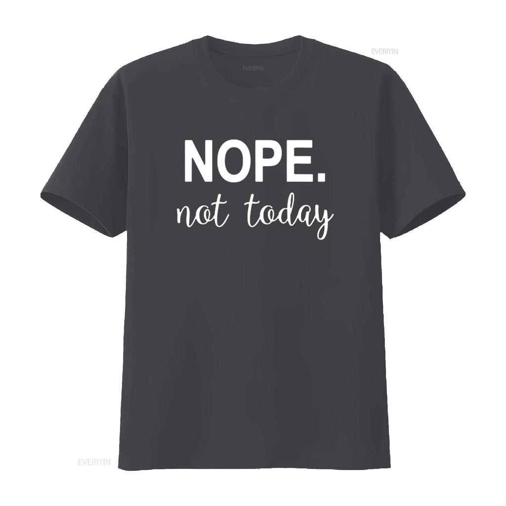 Damen Nein Nicht Heute T-Shirt Schwarz Klein vintage Gewaschen Weich Vielseitig Designerkleidung Grafik Streetwear homme Unisex