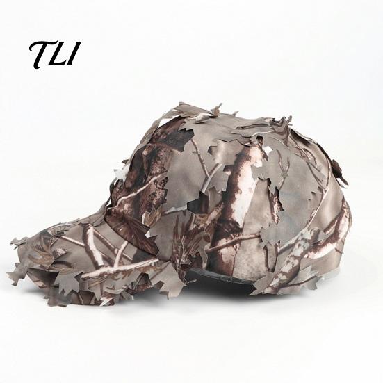Breathable Outdoor Tactical Cap 3D Leafy Camouflage Cap, Hunting Hat, Adjustable Jungle Camo for Men, Turkey Hunting, Training Lightweight Hat