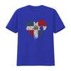 Love Dominican Republic Flag Heart Shaped Distressed Design 100 Cotton Unisexs T Shirt Vintage Unisex Stylish Slightly