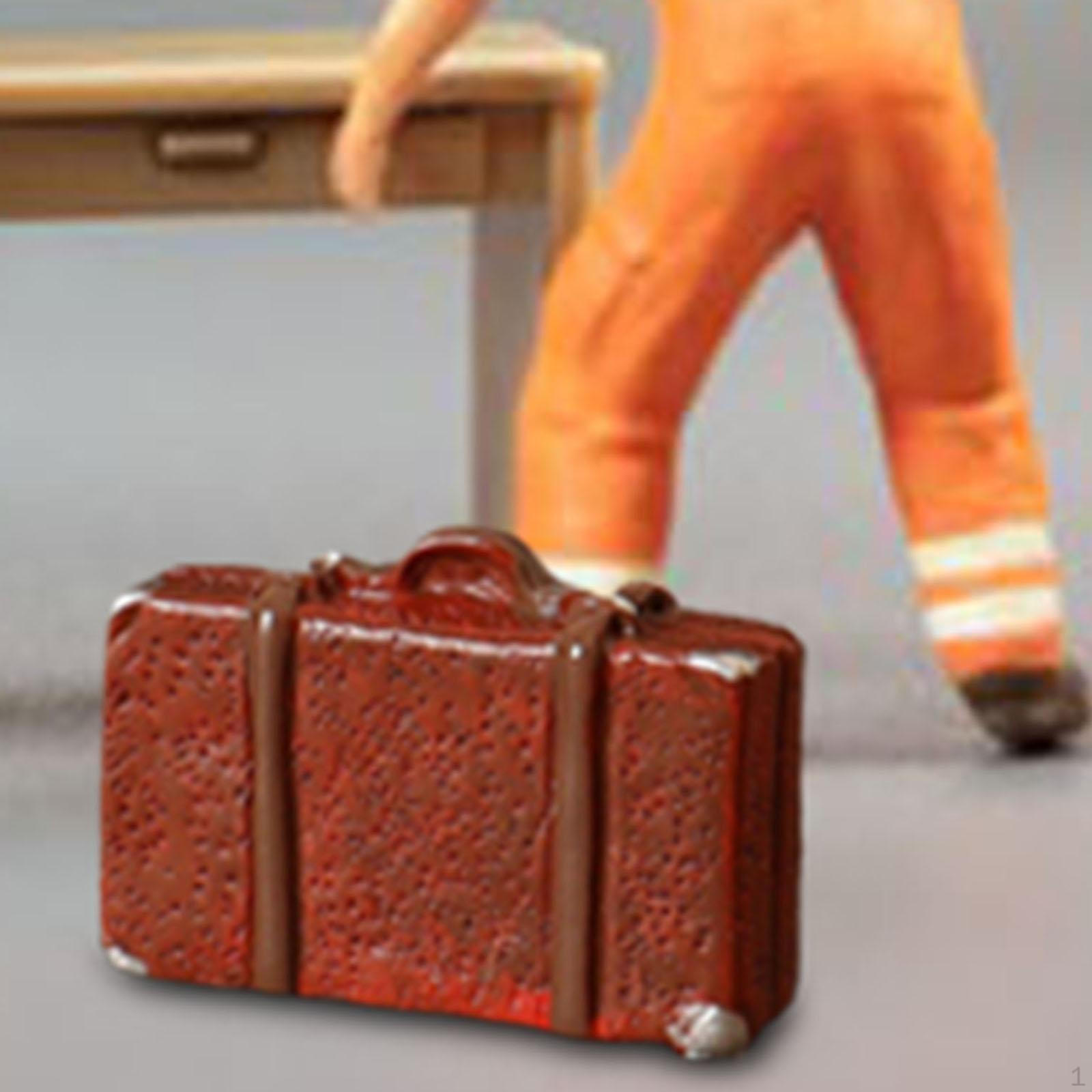 

1:6 1:12 Dollhouse Suitcase Model Travel Box Bag Pendant Keychains DIY Crafts Accessories