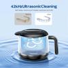 Ultraljudsrengöring för tandställning 42kHz Rengöring för tandställning med digital timer & 200ML för Protes Munskydd Tandställning Smycken