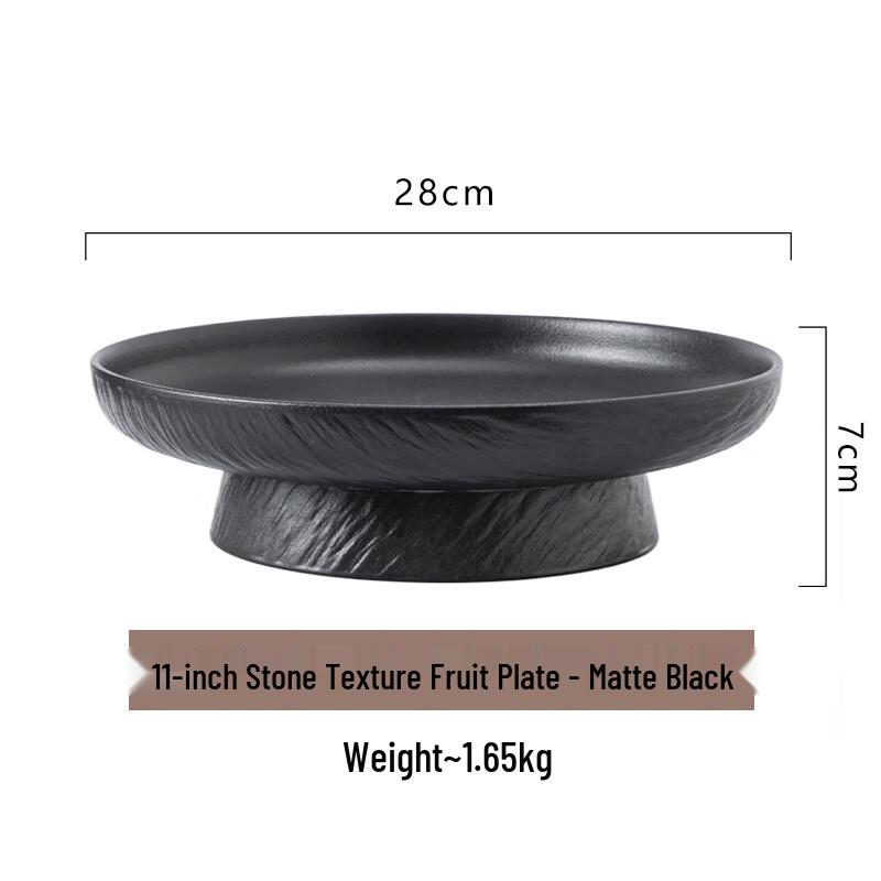 Ceramic Enamel High-Footed Fruit & Dessert Plate