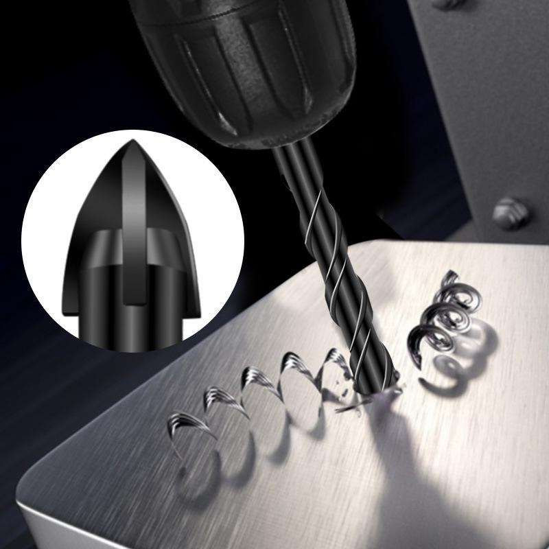 Double-Groove Hex Shank Four-Flute Spiral Drill Bit for Glass, Ceramic, Cement, Wood