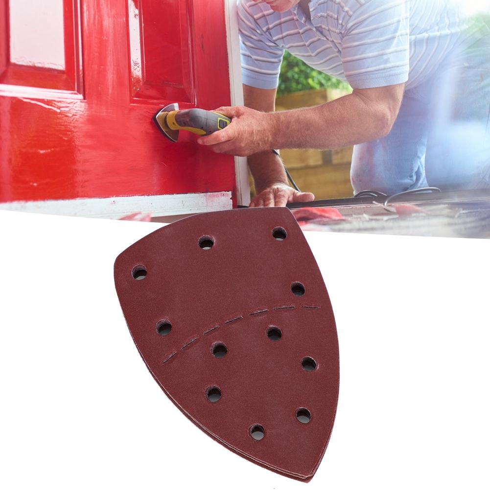 

60 шт. Наждачная бумага для мыши Отдельная ладонь Абразивная бумага Шлифовальные листы 140x140x100 мм 11 отверстий 180 зернистость