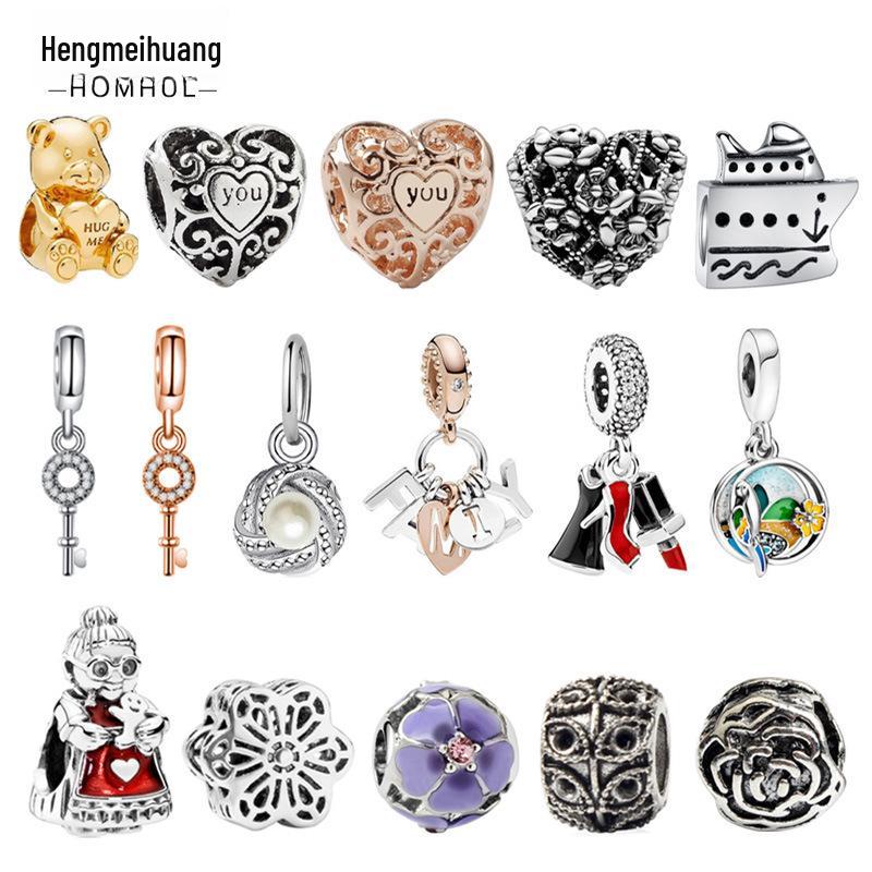 

DIY Alloy Heart Beads Charm Accessories
