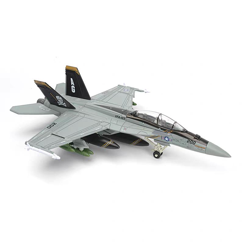 1:72 Scale Replica F18 F-18 VF103 Grumman Tomcat Super Hornet F/A-18F Pirate Flag Fighter US Navy Plane Military Model Toy