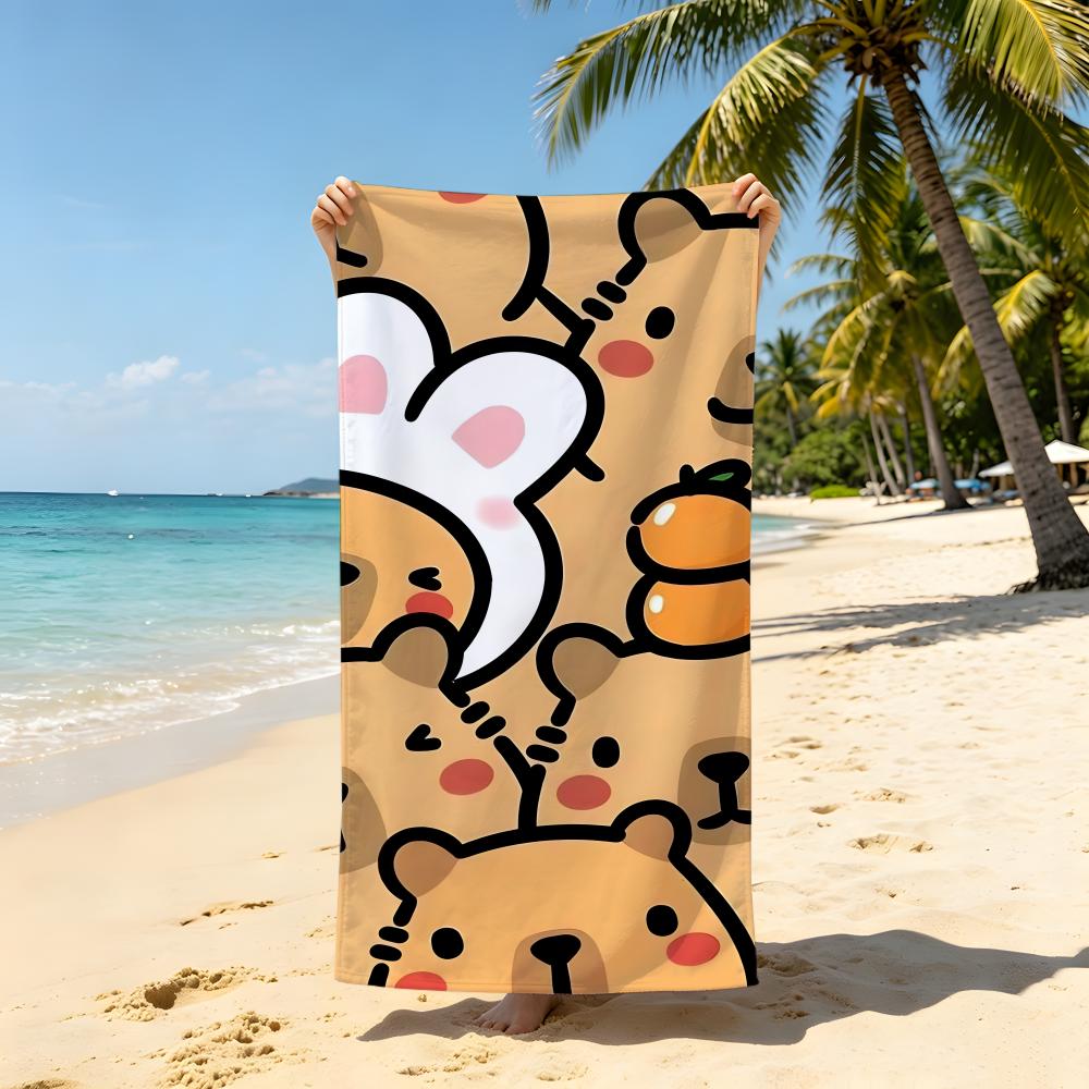 Animal c-capybara Towel Beach Blanket Towel For Travel Gym Shower Luxury Lightweight Camping Pool hot