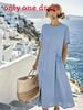 Casual Linen Cotton Dress With Button Decor For Summer Comfort And Office Style