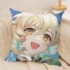 Lumine Cute Genshin Impact Cushion Cover Silky Short Plush Invisible Zipper Dustproof Sofa Pillow Case For Home Decor